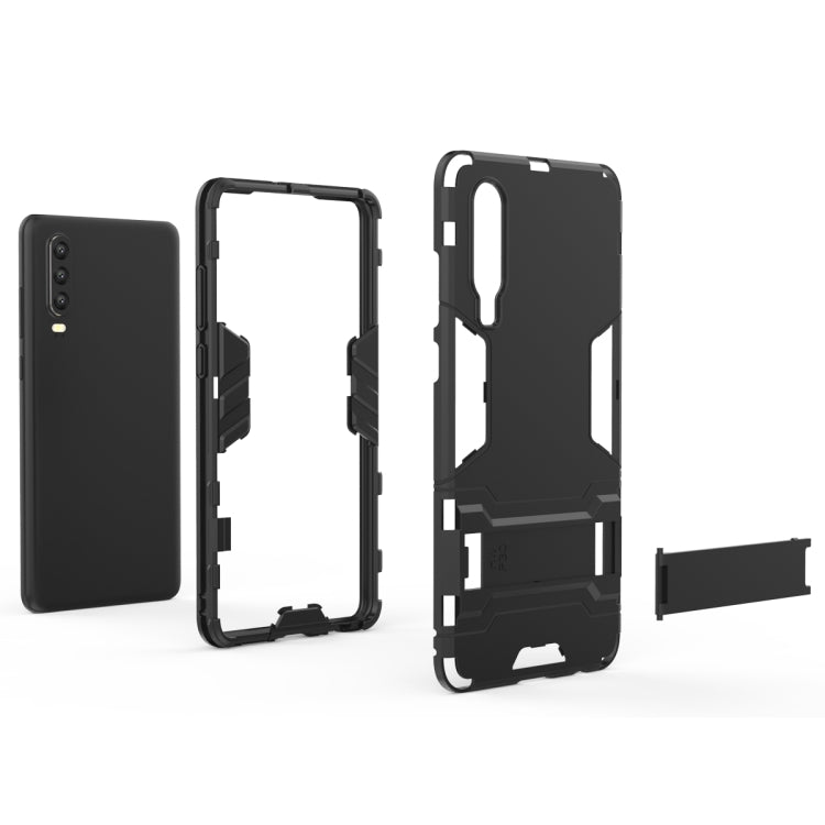 เคส PC + TPU กันกระแทกสำหรับ Huawei P30 พร้อมตัวยึด, For Huawei P30