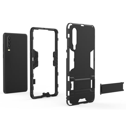 เคส PC + TPU กันกระแทกสำหรับ Huawei P30 พร้อมตัวยึด, For Huawei P30