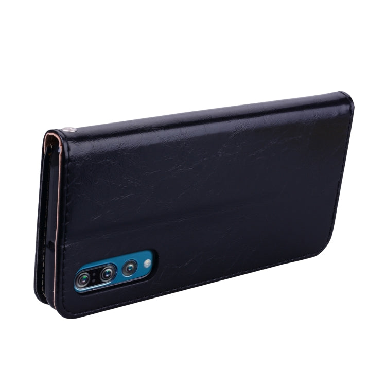 ซองหนังพลิกแนวนอนเนื้อน้ำมันขี้ผึ้งสไตล์ธุรกิจสำหรับ Huawei P30 พร้อมตัวยึดและช่องเสียบการ์ดและกระเป๋าสตางค์, For Huawei P30