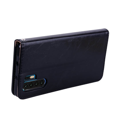 ซองหนังพลิกแนวนอนเนื้อน้ำมันขี้ผึ้งสไตล์ธุรกิจสำหรับ Huawei P30 Pro พร้อมตัวยึดและช่องเสียบการ์ดและกระเป๋าสตางค์, For Huawei P30 Pro