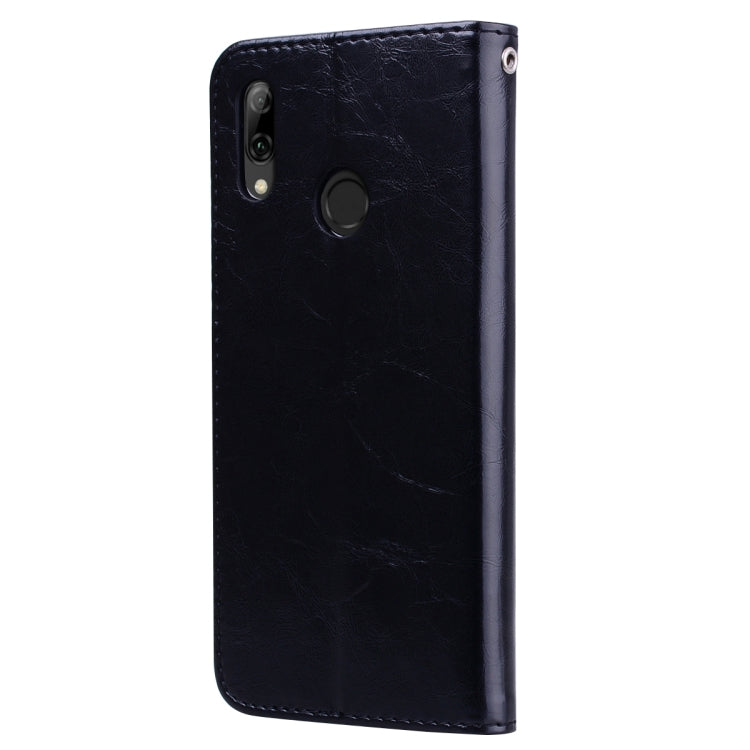 ซองหนังพลิกแนวนอนเนื้อน้ำมันขี้ผึ้งสไตล์ธุรกิจสำหรับ Huawei P Smart 2019 พร้อมตัวยึดและช่องเสียบการ์ดและกระเป๋าสตางค์, For Huawei P Smart 2019