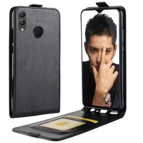 เคสฝาครอบป้องกันหนังพลิกแนวตั้งสไตล์ธุรกิจสำหรับ Huawei Honor 8X พร้อมช่องเสียบการ์ด, For Huawei Honor 8X