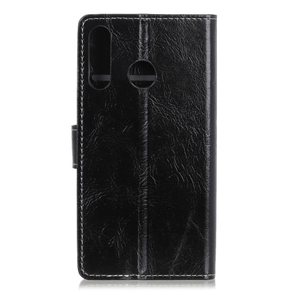ซองหนังพลิกแนวนอนเนื้อม้าบ้าย้อนยุคสำหรับ Huawei P30 Lite พร้อมกระเป๋าสตางค์และที่วางและช่องเสียบการ์ดและกรอบรูป, Huawei P30 Lite, For Huawei P30 Lite