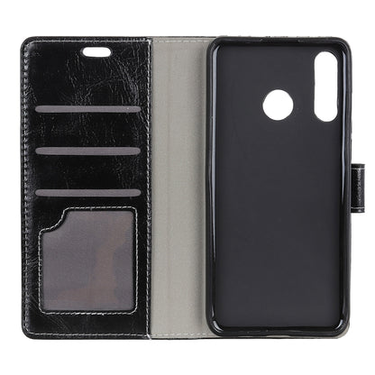 ซองหนังพลิกแนวนอนเนื้อม้าบ้าย้อนยุคสำหรับ Huawei P30 Lite พร้อมกระเป๋าสตางค์และที่วางและช่องเสียบการ์ดและกรอบรูป, Huawei P30 Lite, For Huawei P30 Lite