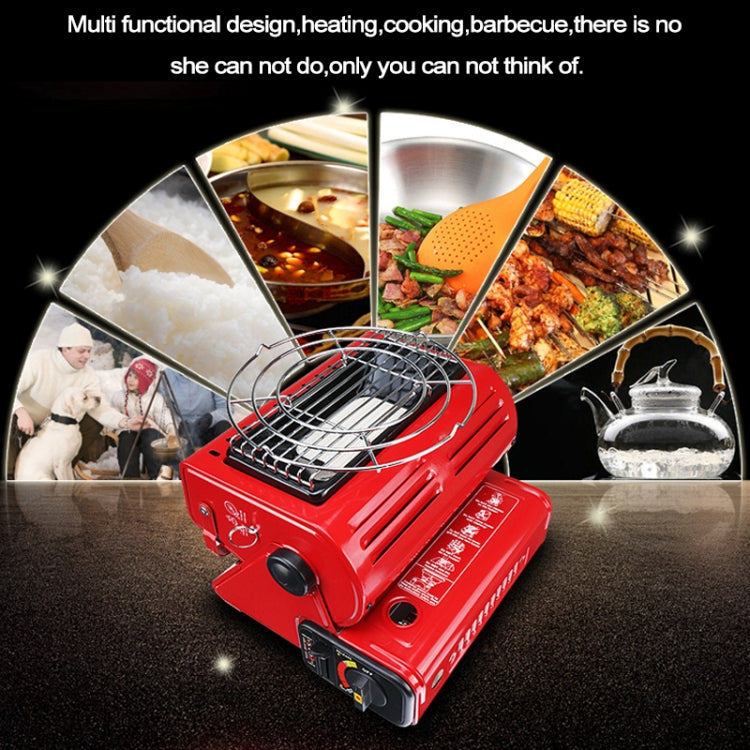 มัลติฟังก์ชั่นแบบพกพา Outdoor Camping Trip เครื่องทำความร้อนแก๊สเตาแก๊ส Burner,Powered by Dual ถังแก๊ส (ไม่รวม), Dual Gas Tank