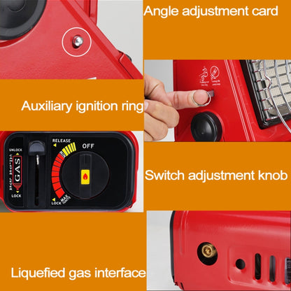 มัลติฟังก์ชั่นแบบพกพา Outdoor Camping Trip เครื่องทำความร้อนแก๊สเตาแก๊ส Burner,Powered by Dual ถังแก๊ส (ไม่รวม), Dual Gas Tank