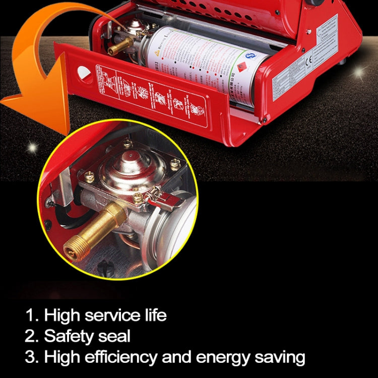 มัลติฟังก์ชั่นแบบพกพา Outdoor Camping Trip เครื่องทำความร้อนแก๊สเตาแก๊ส Burner,Powered by Dual ถังแก๊ส (ไม่รวม), Dual Gas Tank