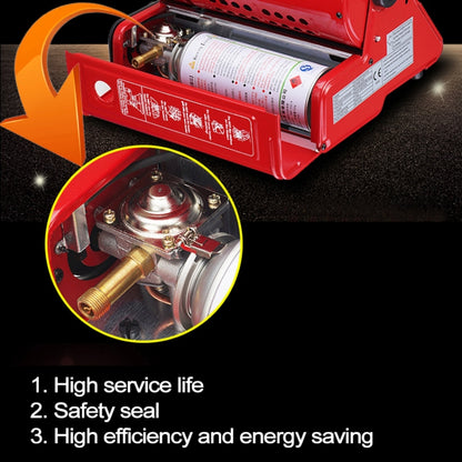 มัลติฟังก์ชั่นแบบพกพา Outdoor Camping Trip เครื่องทำความร้อนแก๊สเตาแก๊ส Burner,Powered by Dual ถังแก๊ส (ไม่รวม), Dual Gas Tank