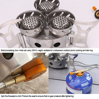 แบบพกพากลางแจ้งแยกประเภท 11000W กระเป๋าเป้สะพายหลังสาม Core เตา Anti-Blast เตาเครื่องมือทำอาหาร, Three Core