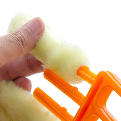 ไมโครไฟเบอร์ผ้าม่านทำความสะอาดแปรง Slat ฝุ่นคลิปหน้าต่าง Air Conditioner Duster
