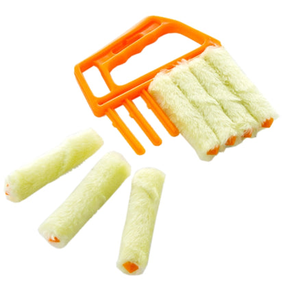 ไมโครไฟเบอร์ผ้าม่านทำความสะอาดแปรง Slat ฝุ่นคลิปหน้าต่าง Air Conditioner Duster