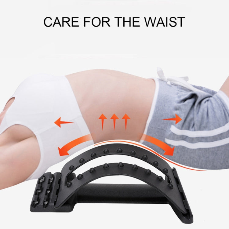 Lumbar Traction อุปกรณ์ยืดเครื่องแก้ไขท่าทางเอวรองรับกระดูกสันหลังปวดบรรเทานวดหลัง Stretcher, Ordinary Black