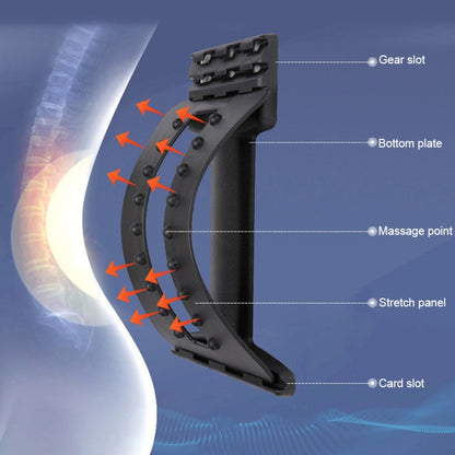 Lumbar Traction อุปกรณ์ยืดเครื่องแก้ไขท่าทางเอวรองรับกระดูกสันหลังปวดบรรเทานวดหลัง Stretcher, Ordinary Black