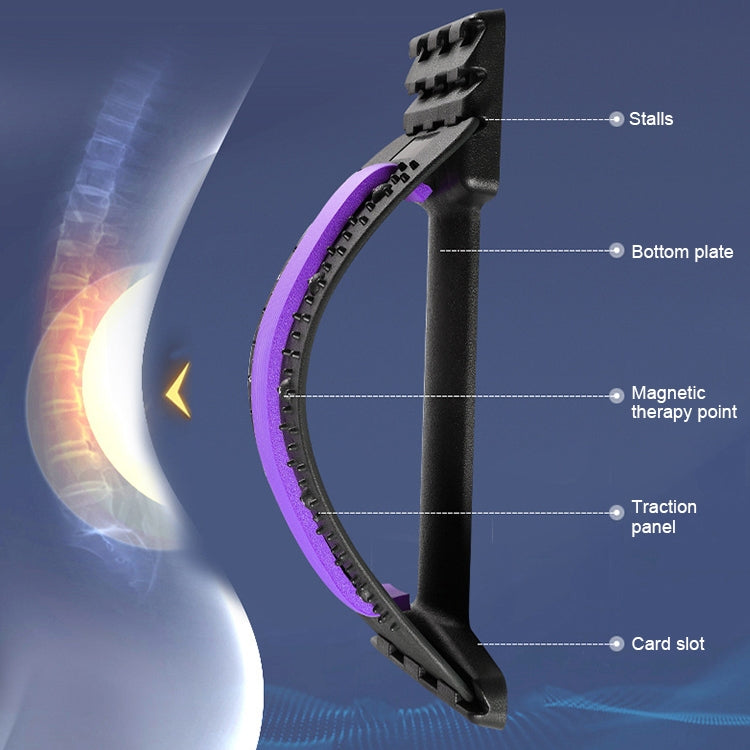 Lumbar Traction อุปกรณ์ยืดเครื่องแก้ไขท่าทางเอวรองรับกระดูกสันหลังปวดบรรเทานวดหลัง Stretcher, Black Green, Black Blue, Black Purple, Black Red, Red White, White Green, White Blue, White Purple