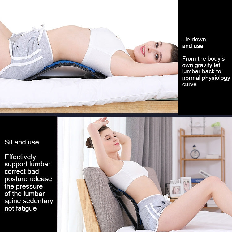 Lumbar Traction อุปกรณ์ยืดเครื่องแก้ไขท่าทางเอวรองรับกระดูกสันหลังปวดบรรเทานวดหลัง Stretcher, Black Green, Black Blue, Black Purple, Black Red, Red White, White Green, White Blue, White Purple