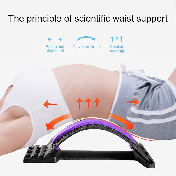 Lumbar Traction อุปกรณ์ยืดเครื่องแก้ไขท่าทางเอวรองรับกระดูกสันหลังปวดบรรเทานวดหลัง Stretcher, Black Green, Black Blue, Black Purple, Black Red, Red White, White Green, White Blue, White Purple