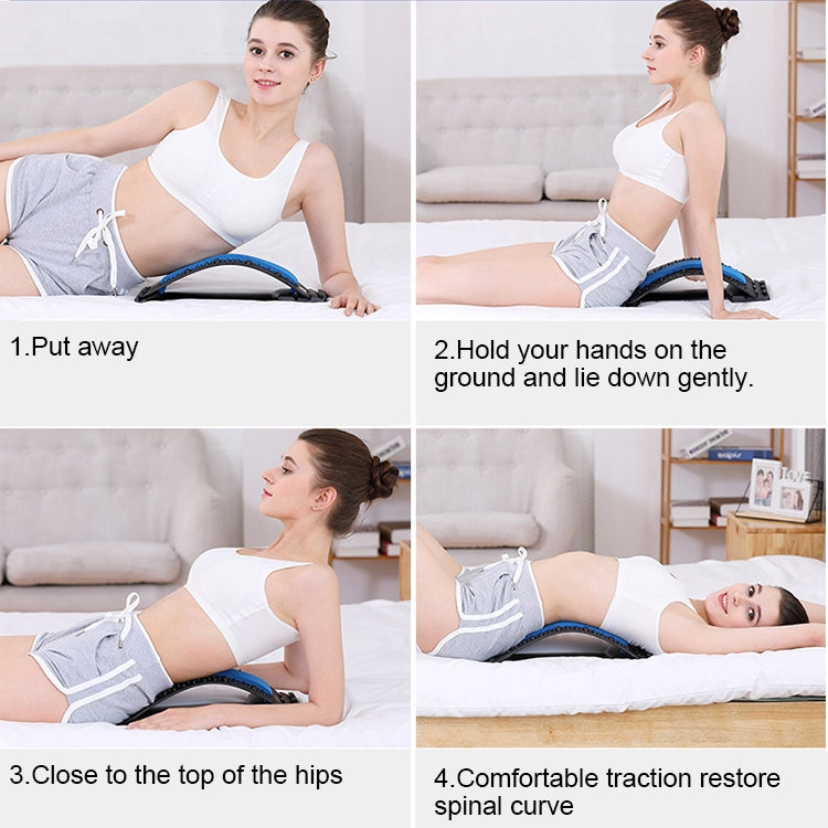 Lumbar Traction อุปกรณ์ยืดเครื่องแก้ไขท่าทางเอวรองรับกระดูกสันหลังปวดบรรเทานวดหลัง Stretcher, Black Green, Black Blue, Black Purple, Black Red, Red White, White Green, White Blue, White Purple