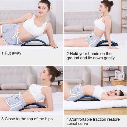 Lumbar Traction อุปกรณ์ยืดเครื่องแก้ไขท่าทางเอวรองรับกระดูกสันหลังปวดบรรเทานวดหลัง Stretcher, Black Green, Black Blue, Black Purple, Black Red, Red White, White Green, White Blue, White Purple