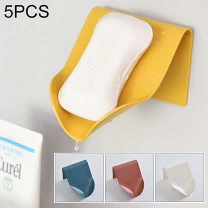 กล่องสบู่ท่อระบายน้ำติดผนังมัลติฟังก์ชั่น 5 ชิ้น PCS จัดส่งสีสุ่ม