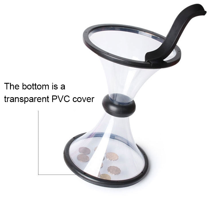 Vortex Bank Decompression ช่องทางโปร่งใสแรงโน้มถ่วงหมุนกล่องเก็บเหรียญ, Funnel