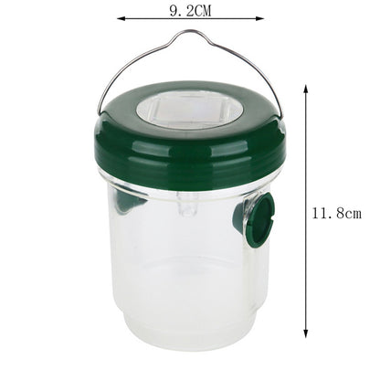 พลังงานแสงอาทิตย์ LED Fly Bee Trap Catcher เครื่องมือควบคุมแมลง, Black