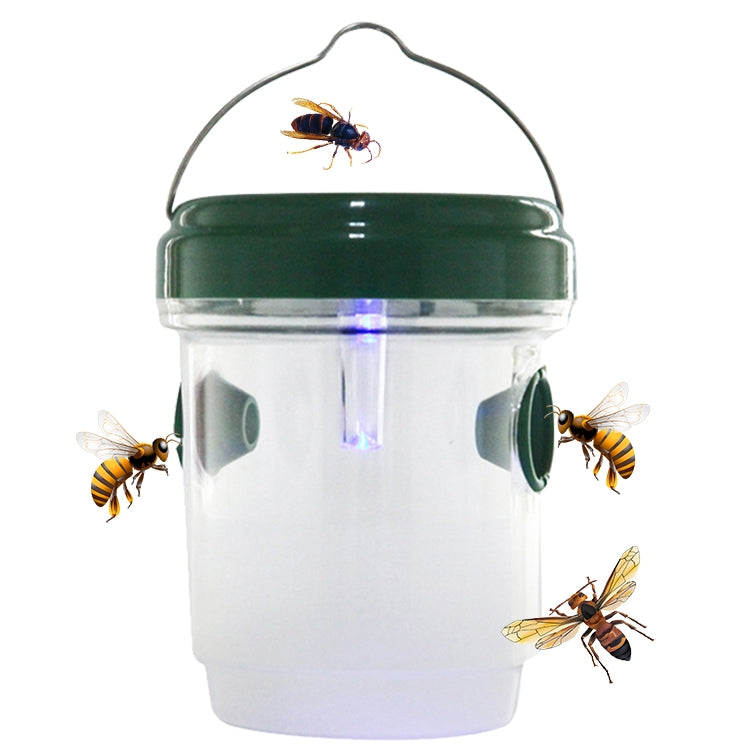 พลังงานแสงอาทิตย์ LED Fly Bee Trap Catcher เครื่องมือควบคุมแมลง, Black