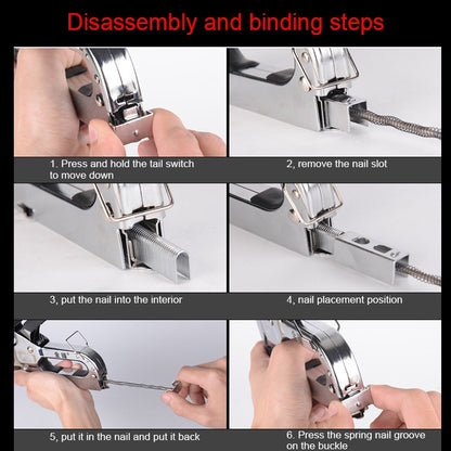 ปืนยิงตะปู U Type / T Type / ประตูประเภท Nail Universal Nailer, With Handle Case, With Handle Case & 1000 PCS Nails