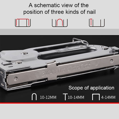 ปืนยิงตะปู U Type / T Type / ประตูประเภท Nail Universal Nailer, With Handle Case, With Handle Case & 1000 PCS Nails