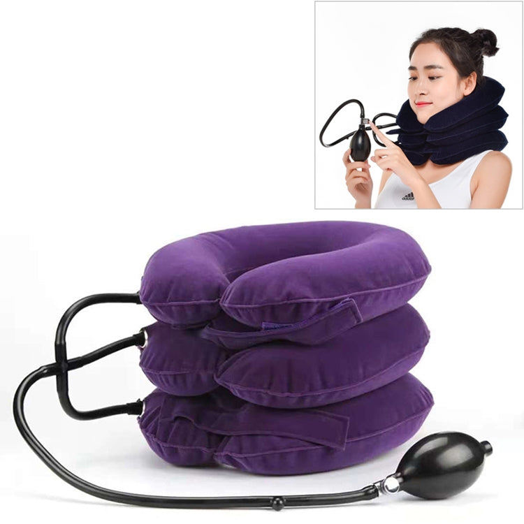 ครัวเรือน Full Cashmere Cervical Traction Instrument คอ Inflatable กระดูกสันหลังส่วนคอเครื่องมือนวด, Full Cashmere (Black), Full Cashmere (Coffee), Full Cashmere (Grey), Full Cashmere (Blue), Full Cashmere (Purple), Full Cashmere (Rose Red)