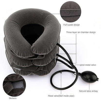 ครัวเรือน Full Cashmere Cervical Traction Instrument คอ Inflatable กระดูกสันหลังส่วนคอเครื่องมือนวด, Full Cashmere (Black), Full Cashmere (Coffee), Full Cashmere (Grey), Full Cashmere (Blue), Full Cashmere (Purple), Full Cashmere (Rose Red)