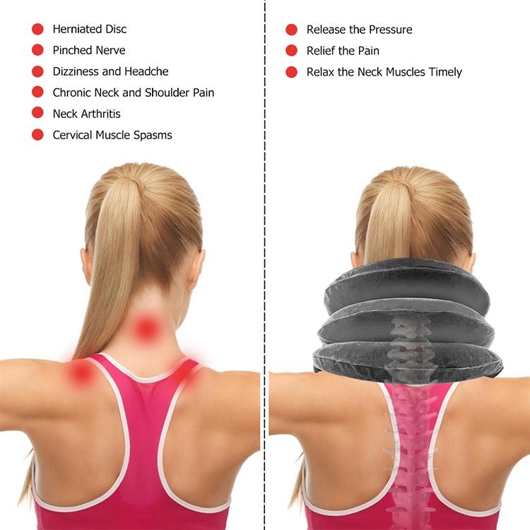 ครัวเรือน Full Cashmere Cervical Traction Instrument คอ Inflatable กระดูกสันหลังส่วนคอเครื่องมือนวด, Full Cashmere (Black), Full Cashmere (Coffee), Full Cashmere (Grey), Full Cashmere (Blue), Full Cashmere (Purple), Full Cashmere (Rose Red)