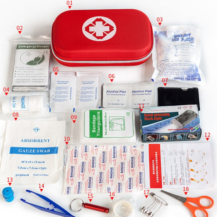 43 In 1 EVA Portable รถ บ้านอุปกรณ์ฉุกเฉินกลางแจ้ง ชุด Survival Rescue Box, 43 In 1 21x13x5cm (Black), 43 In 1 21x13x5cm (Orange), 43 In 1 21x13x5cm (Blue), 43 In 1 21x13x5cm (Red)
