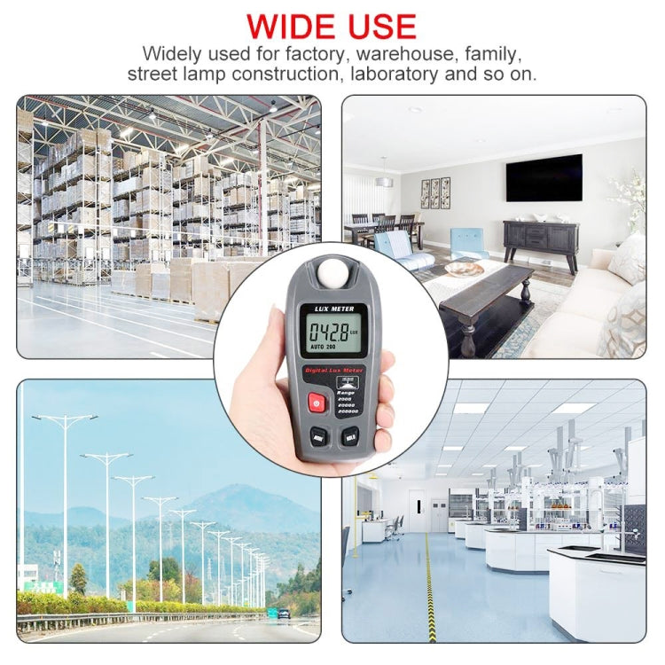 MT-30 เครื่องวัดแสงดิจิตอลแบบพกพา LCD สำหรับโรงงาน / โรงเรียน / บ้านโอกาสต่างๆช่วง: 0.1-200,000 Lux, MT-30