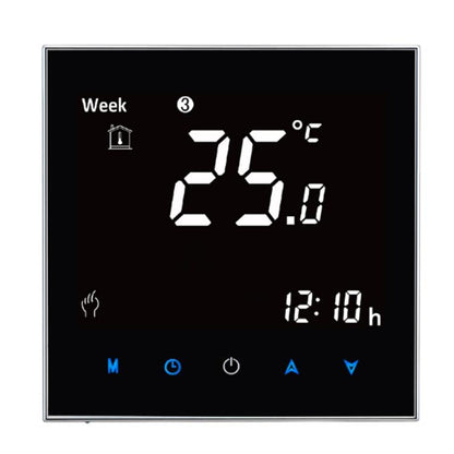 BHT-2001 3A Load Water Heating Type LCD Digital Heating Room Thermostat, นาฬิกาแสดงผล / อุณหภูมิ / เวลา / สัปดาห์ / ความร้อน ฯลฯ, BHT-2001 3A (Black)