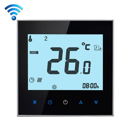 BHT-1000-GA-WIFI 3A โหลดน้ำร้อนประเภท Touch LCD Digital WiFi เครื่องทำความร้อนห้องเทอร์โม, นาฬิกาแสดงผล / อุณหภูมิ / ช่วงเวลา / เวลา / สัปดาห์ / ความร้อน ฯลฯ, BHT-1000 3A (Black), BHT-1000 3A (White)