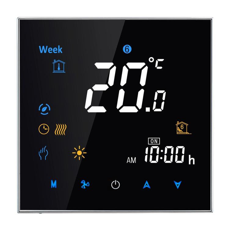 BHT-3001 16A โหลดเครื่องทำความร้อนอิเล็กทรอนิกส์ประเภท LCD เครื่องทำความร้อนแบบดิจิตอลเทอร์โมสแตทพร้อมเซนเซอร์, นาฬิกาแสดงผล / อุณหภูมิ / เวลา / สัปดาห์ / ความร้อน ฯลฯ, BHT-3001 16A (Black), BHT-3001 16A (White)