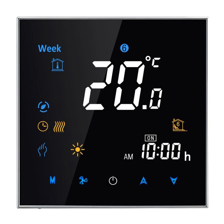 BHT-3001 16A โหลดเครื่องทำความร้อนอิเล็กทรอนิกส์ประเภท LCD เครื่องทำความร้อนแบบดิจิตอลเทอร์โมสแตทพร้อมเซนเซอร์, นาฬิกาแสดงผล / อุณหภูมิ / เวลา / สัปดาห์ / ความร้อน ฯลฯ, BHT-3001 16A (Black), BHT-3001 16A (White)