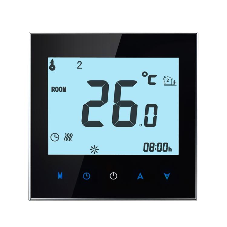 BHT-1000-GB-WIFI 16A โหลดเครื่องทำความร้อนอิเล็กทรอนิกส์ประเภท Touch LCD Digital WiFi เครื่องควบคุมอุณหภูมิห้องทำความร้อนพร้อมเซนเซอร์, นาฬิกาแสดงผล / อุณหภูมิ / ระยะเวลา / เวลา / สัปดาห์ / ความร้อน ฯลฯ, BHT-1000 16A (Black), BHT-1000 16A (White)