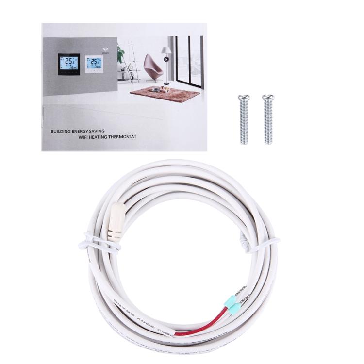 BHT-1000-GB-WIFI 16A โหลดเครื่องทำความร้อนอิเล็กทรอนิกส์ประเภท Touch LCD Digital WiFi เครื่องควบคุมอุณหภูมิห้องทำความร้อนพร้อมเซนเซอร์, นาฬิกาแสดงผล / อุณหภูมิ / ระยะเวลา / เวลา / สัปดาห์ / ความร้อน ฯลฯ, BHT-1000 16A (Black), BHT-1000 16A (White)
