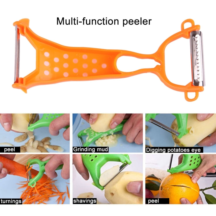เครื่องปอกผักและผลไม้แบบพกพา Apple แตงกวามันฝรั่ง Skinner, Vegetable Cutter(Orange)