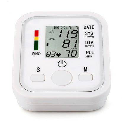 เครื่องวัดความดันโลหิตแบบแขนส่วนบนแบบ LCD อัตโนมัติ