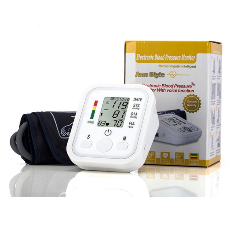 เครื่องวัดความดันโลหิตแบบแขนส่วนบนแบบ LCD อัตโนมัติ