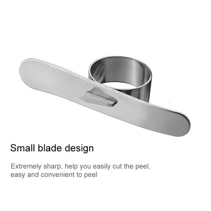 5 PCS สแตนเลสสตีลนิ้วเปิด Orange Peeler Parer เครื่องมือ, 5 PCS Stainless Steel