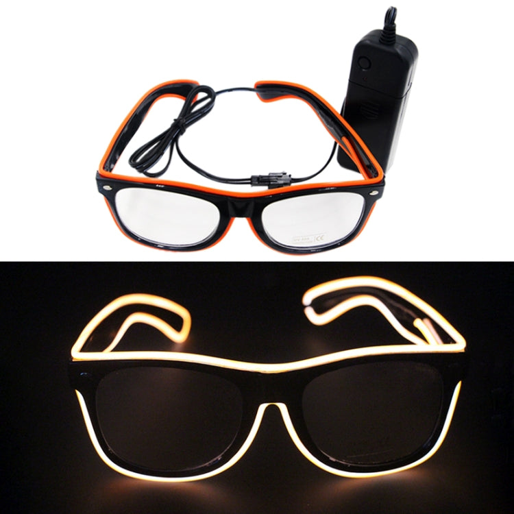 สไตล์ใหม่ LED หลายสีเรืองแสงแว่นตาเรืองแสง EL แว่นตากระพริบ, ประเภทการควบคุมเสียง, การจัดส่งสีแบบสุ่ม, Glow Glasses, Sound Control Type