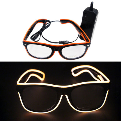 สไตล์ใหม่ LED หลายสีเรืองแสงแว่นตาเรืองแสง EL แว่นตากระพริบ, ประเภทการควบคุมเสียง, การจัดส่งสีแบบสุ่ม, Glow Glasses, Sound Control Type