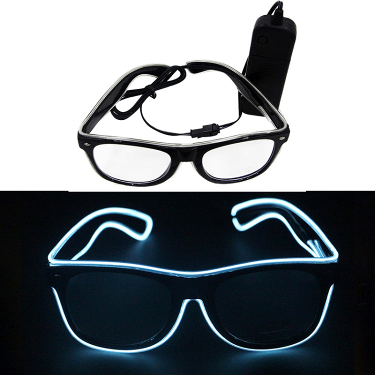 สไตล์ใหม่ LED หลายสีเรืองแสงแว่นตาเรืองแสง EL แว่นตากระพริบ, ประเภทการควบคุมเสียง, การจัดส่งสีแบบสุ่ม, Glow Glasses, Sound Control Type