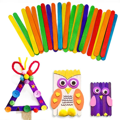 100 ชิ้น 15 ซม.ไม้พายไม้เช็ดขี้ผึ้งเครื่องมือ Ice-cream Bar Sticks, Wipe Wax Tools
