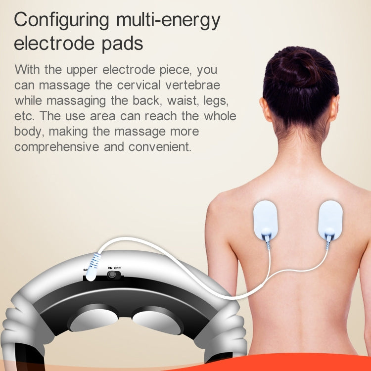 ชาร์จ USB 1300 mAh ไฟฟ้ากลับคอไหล่ไฟฟ้า PULSE Electric Shock Body Massager, USB Charging