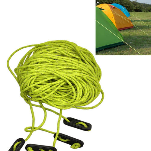 Naturehike NH15A001-G แคมป์ปิ้งกลางแจ้ง 4*4 เต็นท์กันสาดเชือกสะท้อนแสงนักวิ่ง Guy Line Paracord, การจัดส่งสีแบบสุ่ม, Tent Reflective Rope Green
