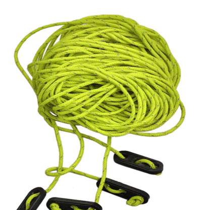 Naturehike NH15A001-G แคมป์ปิ้งกลางแจ้ง 4*4 เต็นท์กันสาดเชือกสะท้อนแสงนักวิ่ง Guy Line Paracord, การจัดส่งสีแบบสุ่ม, Tent Reflective Rope Green